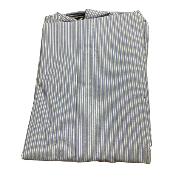 VTG NOS Flying Cross Service Shirt Service Blue Striped Long Sleeve Sz‎ M - Picture 2 of 2